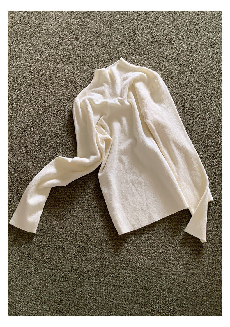 【H5503】實拍基礎純色半高領針織衫251118