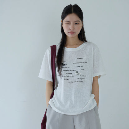 【LD11201】實拍夏日必備白T！小馬刺繡字母印花圓領寬鬆短袖上衣260331