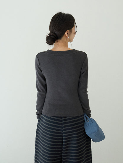 【LD11083】實拍蕾絲內磨毛羊絨T恤251230