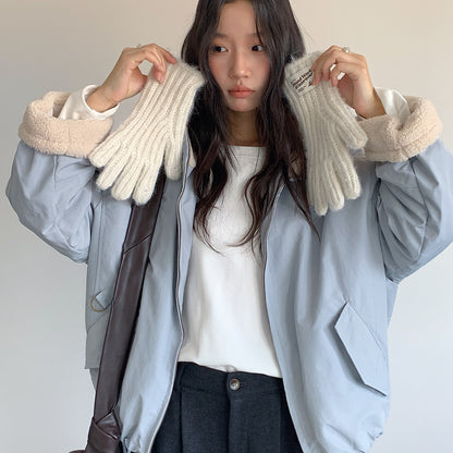 【LD11031】實拍冬天高級感加厚立領羊羔毛保暖夾克外套251124