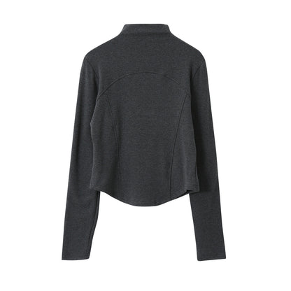 【LD11041】實拍羊绒簡約高領長袖T恤251202