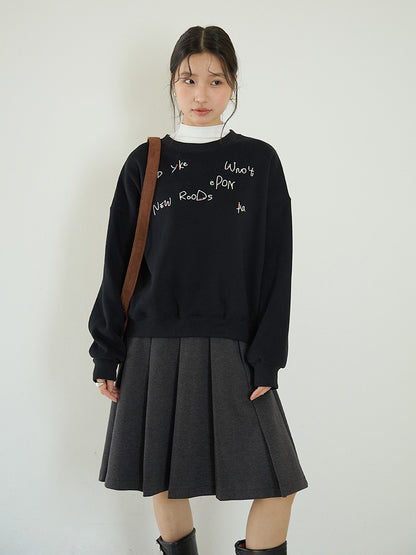 【LD3270】 實拍精品刺繡珠寬鬆厚款長袖衛衣（加絨）251020