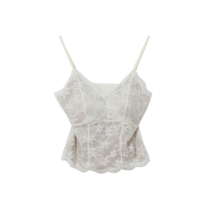 【LD11238】實拍法式浪漫小心機💋精緻蕾絲設計感美背細肩帶內搭背心260414