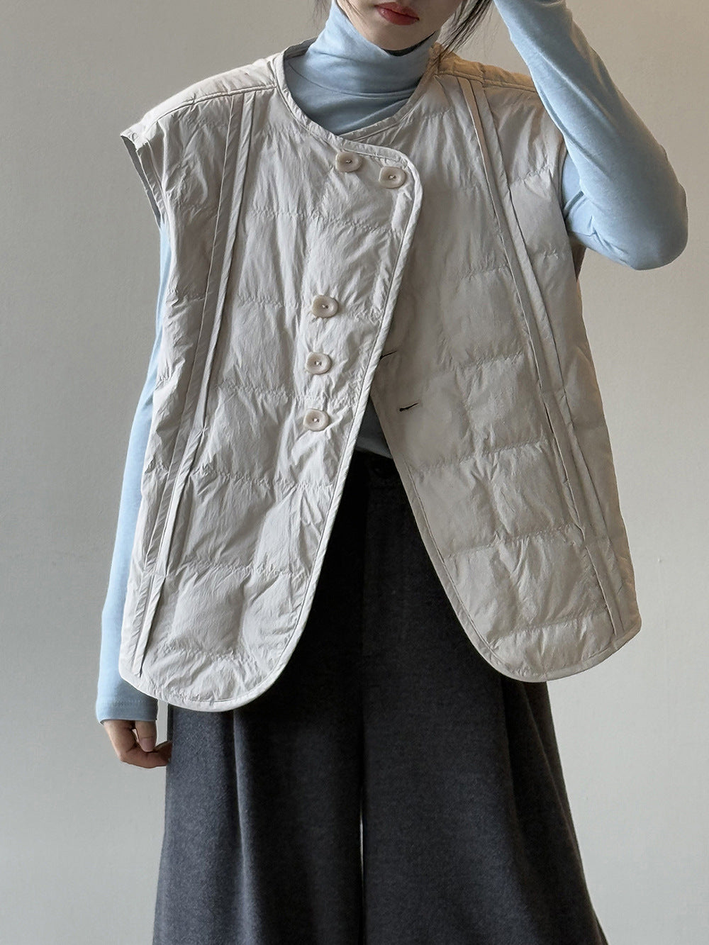 【Y82633】實拍輕暖羽絨背心（含90％白鴨絨）251016