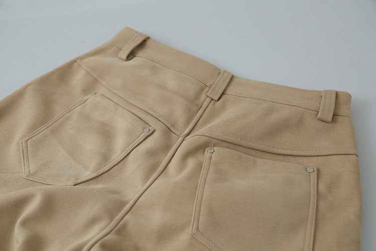 【LD3302】實拍S~XL秋冬顯瘦直筒毛呢休閒褲251103