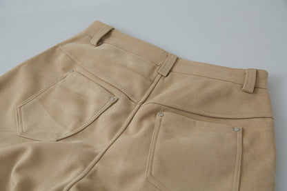 【LD3302】實拍S~XL秋冬顯瘦直筒毛呢休閒褲251103