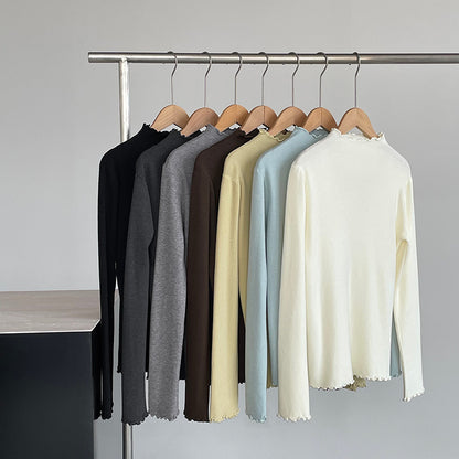 【cimYL223】實拍氣質安迪絨木耳邊針織衫251201