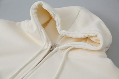 【LD11030】實拍冬季慵懶加絨加厚連帽衞衣外套251124