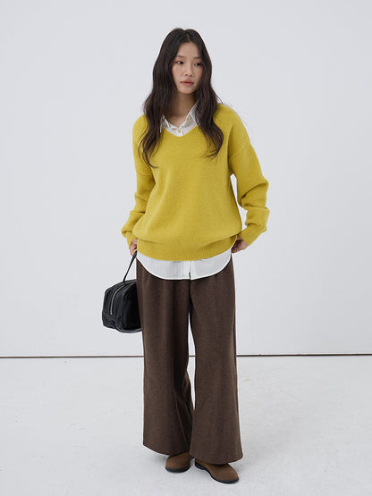 【LD3281】實拍慵懶寬鬆棉羊絨針織毛衣251103