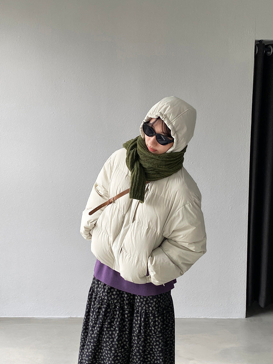 【cimz1728】實拍輕暖90％白鴨絨連帽羽絨外套251201