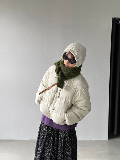 【cimz1728】實拍輕暖90％白鴨絨連帽羽絨外套251201