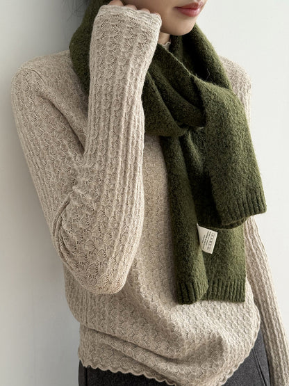 【Y2505】實拍氣質高級感混羊毛針織圍巾251201