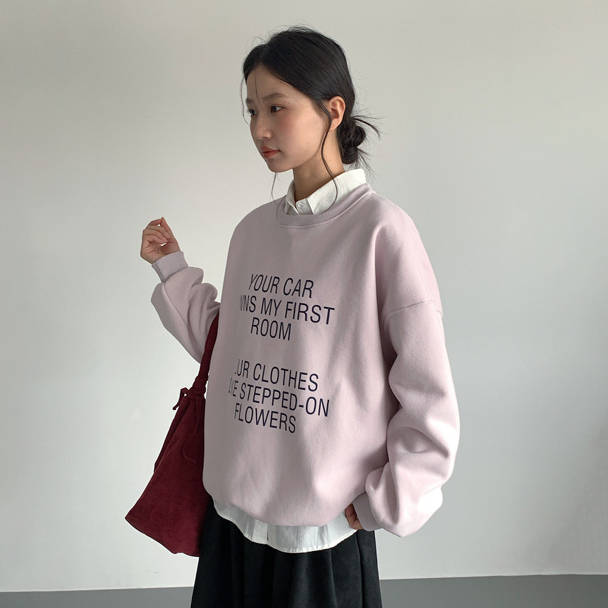 【LD11021】實拍加絨加厚印花寬鬆情侶裝衞衣251110