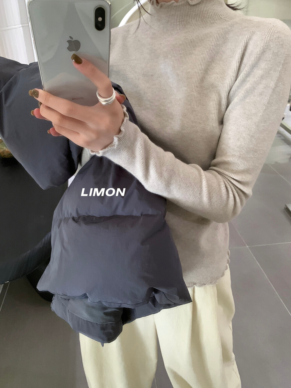 【LDF006】檸檬家親膚絨木耳邊半高領長袖針織衫251117