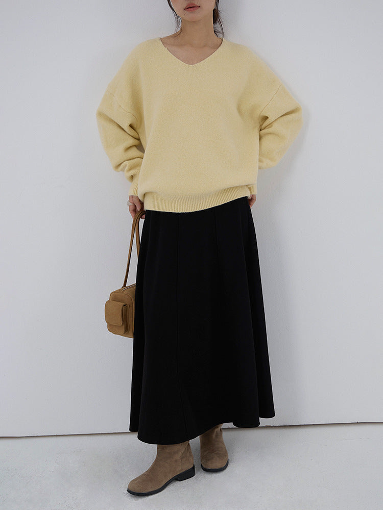 【LD3281】實拍慵懶寬鬆棉羊絨針織毛衣251103