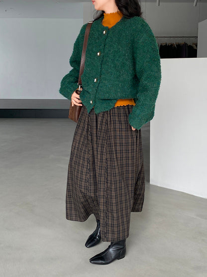 【cimz1391】實拍毛茸茸可愛羊毛針織毛衣開衫（羊毛14%)251201