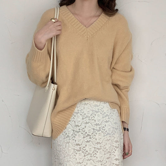 【LD9538】實拍慵懶軟糯寬鬆長袖針織毛衣251103