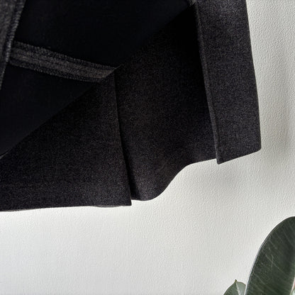 【Y82682】實拍冬季厚款毛呢高腰開叉裙褲 251106