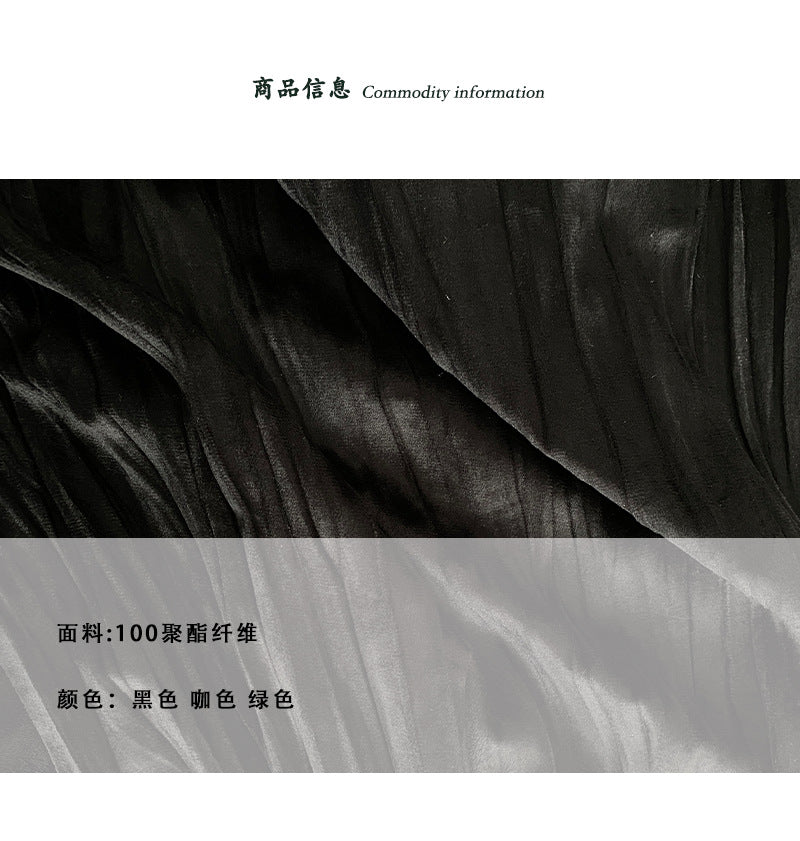 【cimz9173】韓系復古・絲絨垂墜感A字傘裙261029