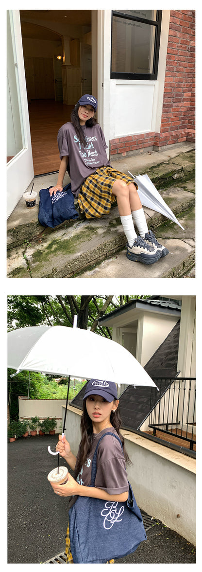 【H5256】實拍夏季寬鬆字母印花T恤250513