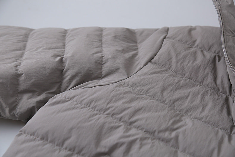 【LD11067】實拍簡約設計保暖立領含絨棉服外套（白鴨絨50%)
251209