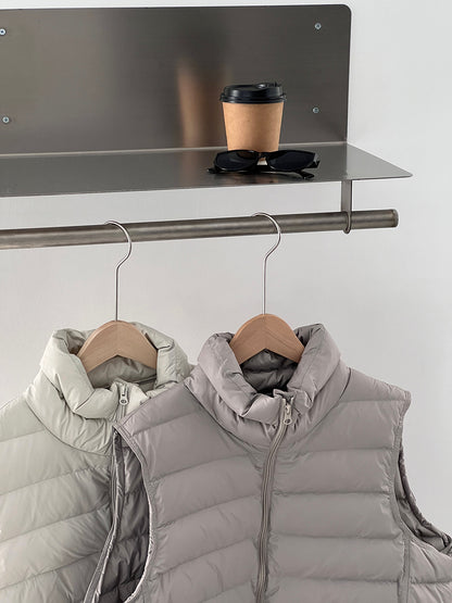 【cimz6377】實拍立領排骨雙頭拉鏈羽絨背心(90白鴨絨)251120