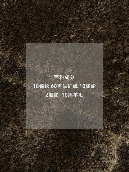 【cimz978】實拍軟糯圈圈毛感加厚保暖棉羊毛10%圍巾260102