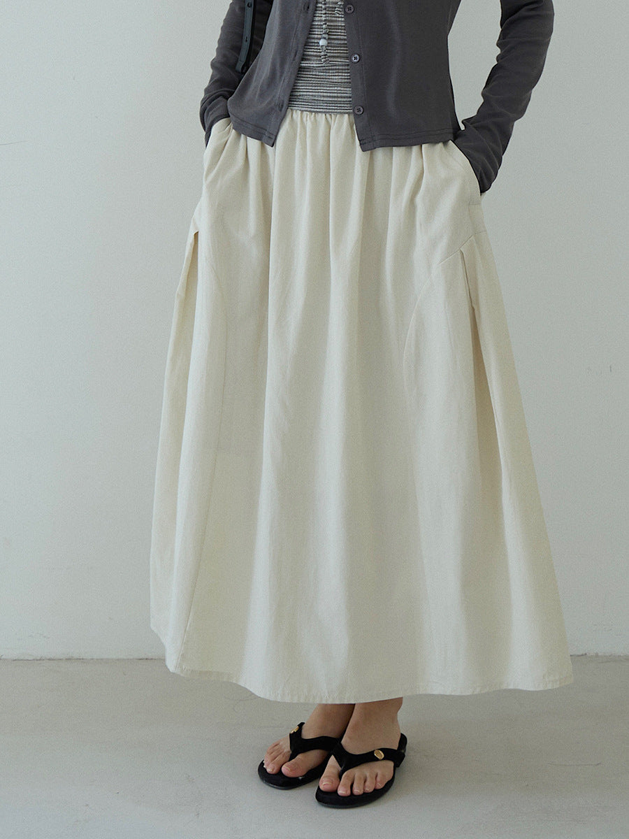 【LD11180】實拍夏季拼接纯色花苞裙260317