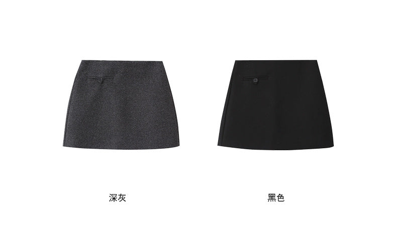 【LD11068】實拍S~XL加厚羊毛呢高腰a字短裙(羊毛10%)251209