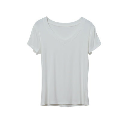 【LD11362】韓系極簡日常✨簡約質感棉慵懶鬆弛修身顯瘦V領短袖T恤260630