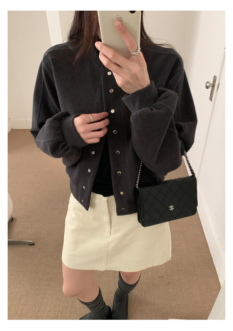 【H567】實拍秋冬挺版圓領棒球服外套251021