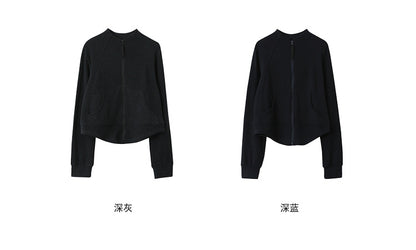 【LD3293】實拍立領雙頭拉鍊衞衣外套251103