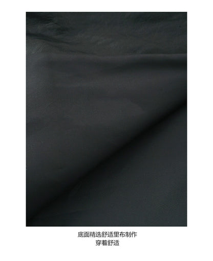 【H5398】實拍韓系高級感黑色皮衣西裝外套250902