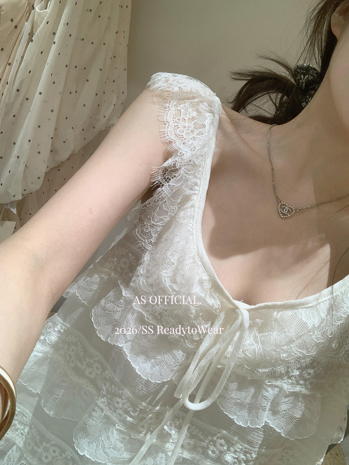 【L27010】韓系甜美純慾風🎀重工蕾絲多層荷葉邊綁帶無袖上衣260526