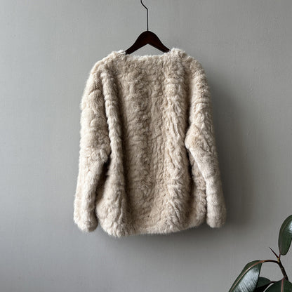 【YH707】實拍高質感毛茸茸仿皮毛保暖一体毛绒外套＋圍巾251113