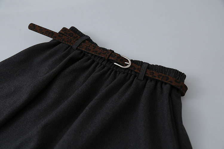 【LD11034】實拍毛呢超顯瘦保暖高腰大裙擺a字裙251124