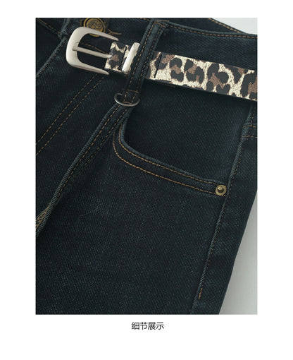 【H5477】實拍S~XL復古加厚高腰直筒牛仔褲251109