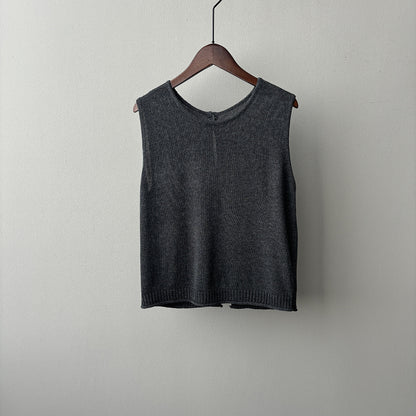 【YP118】 簡約亞麻針織背心｜寬鬆內搭上衣260813