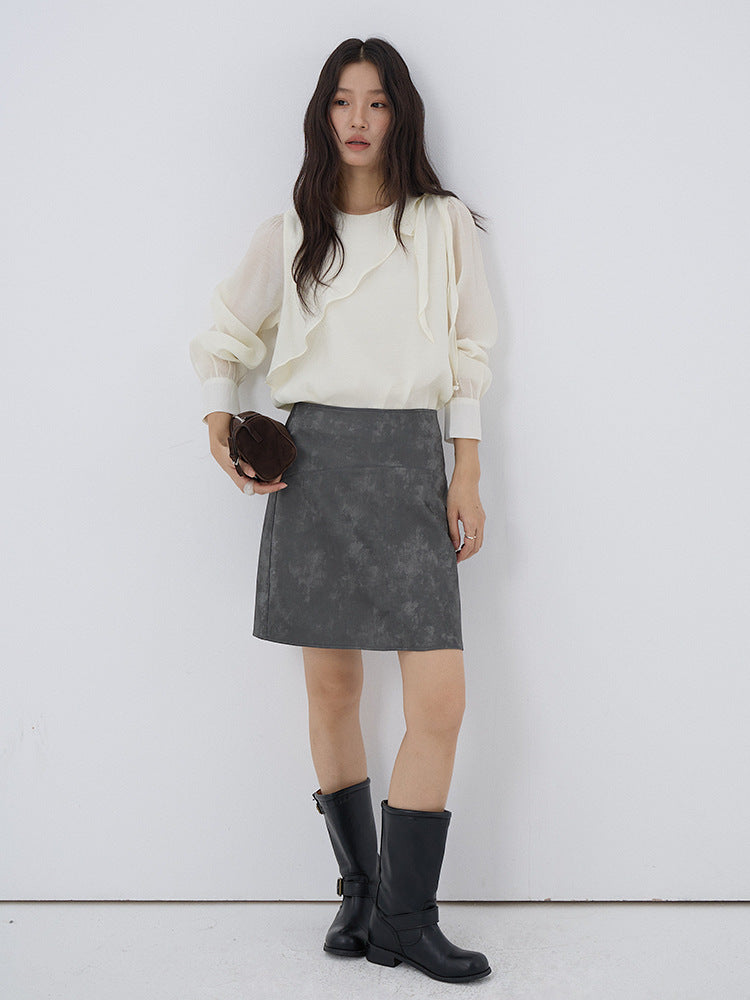 【LD3290】實拍法式釘珠蝴蝶結天絲雪紡襯衫251103