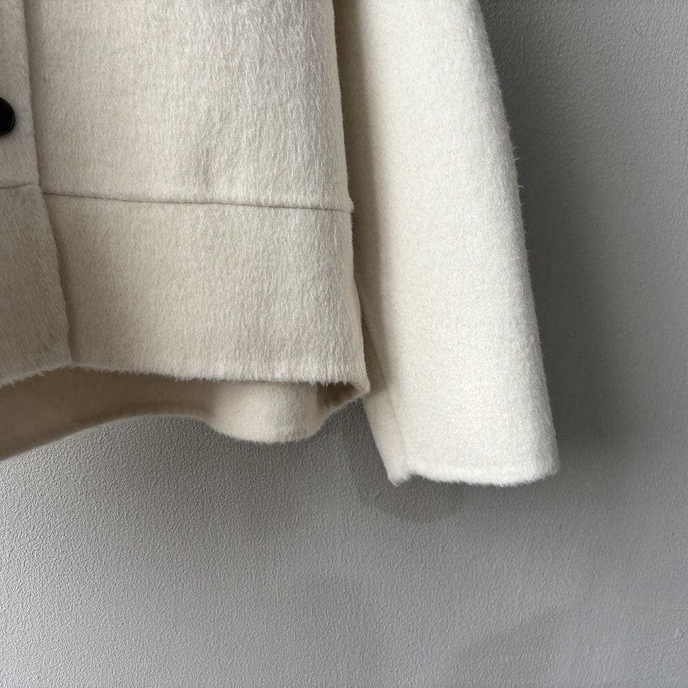 【Y8522】實拍高單氣質簡約綿羊毛呢外套（棉羊毛52%)251106