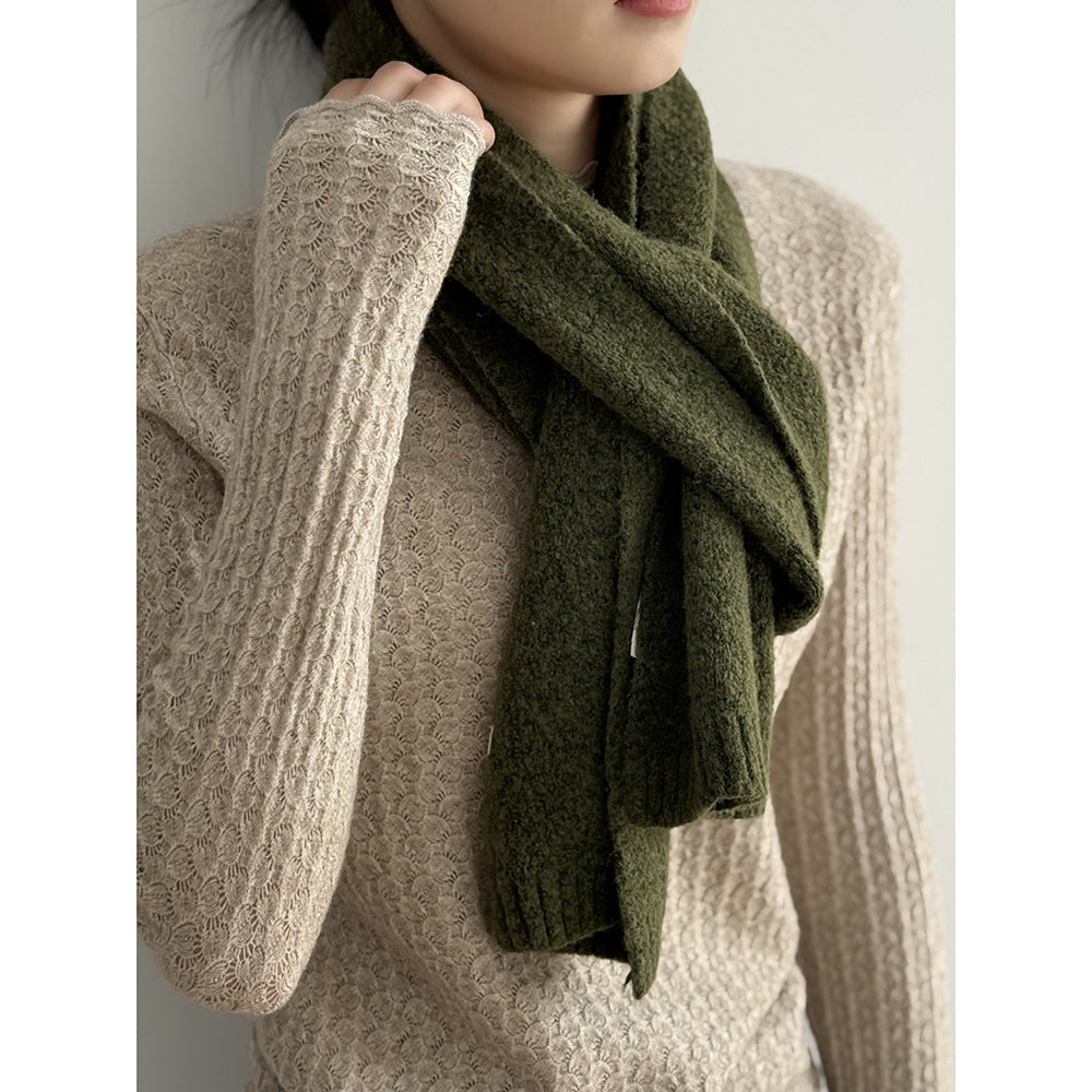 【Y2505】實拍氣質高級感混羊毛針織圍巾251201