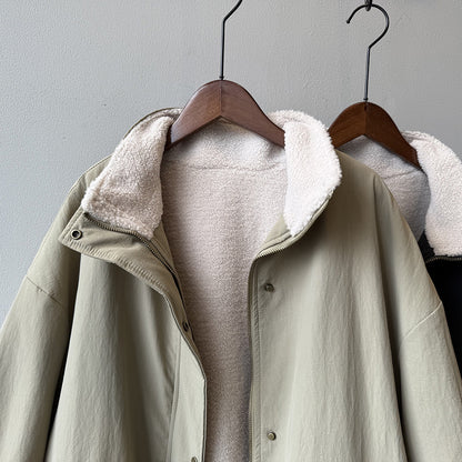 【Y82650】實拍立領帥氣內裡羊羔毛工裝外套251016