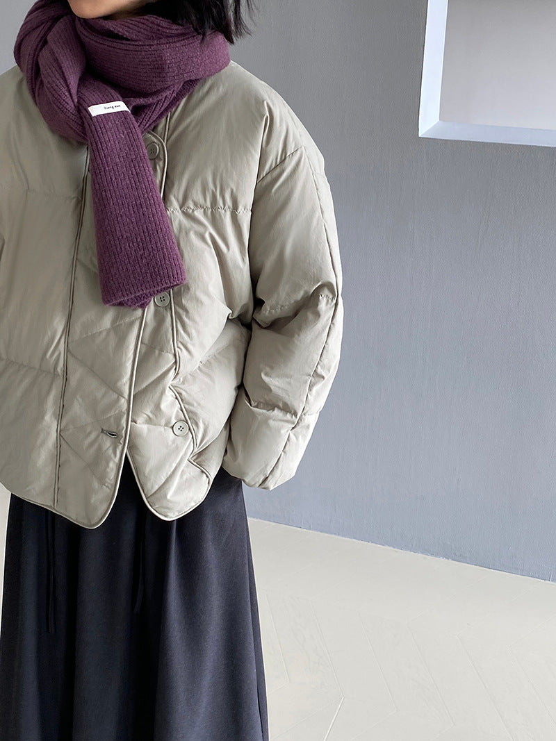 【cimz1010】實拍冬日温暖加厚90％白鴨絨羽絨外套大衣251128