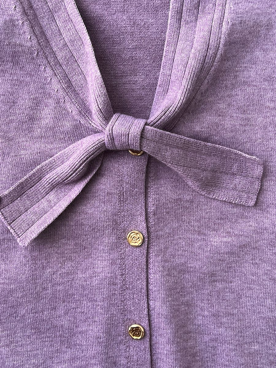 【cimJ8902】實拍氣質小香蝴蝶结針織開衫251114