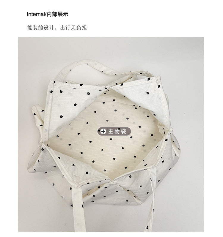 【BSJPJY-8026】韓系慵懶鬆弛感☁️大容量波點軟布單肩托特水桶包/帆布包260501
