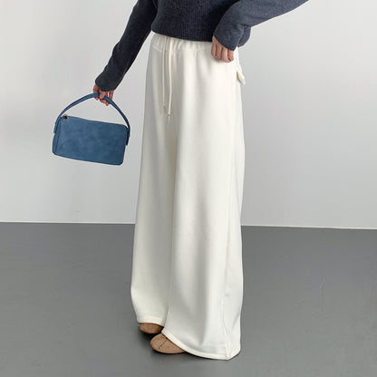 【LD11056】實拍慵懶高級感超修飾微喇叭衛褲251209