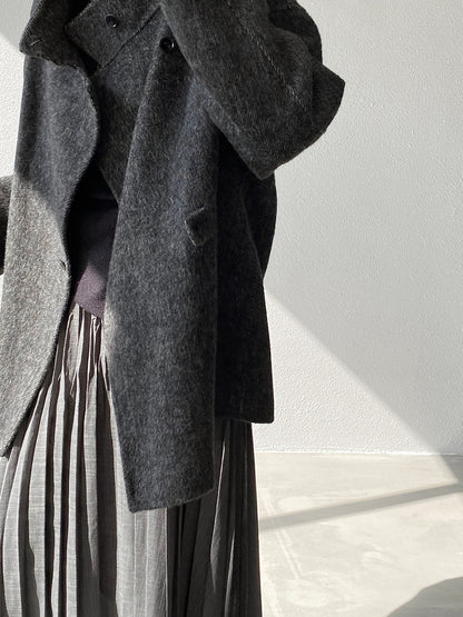 【cim2517】實拍蘇黎世冬日立領雙面呢毛呢外套大衣(100羊毛)251030