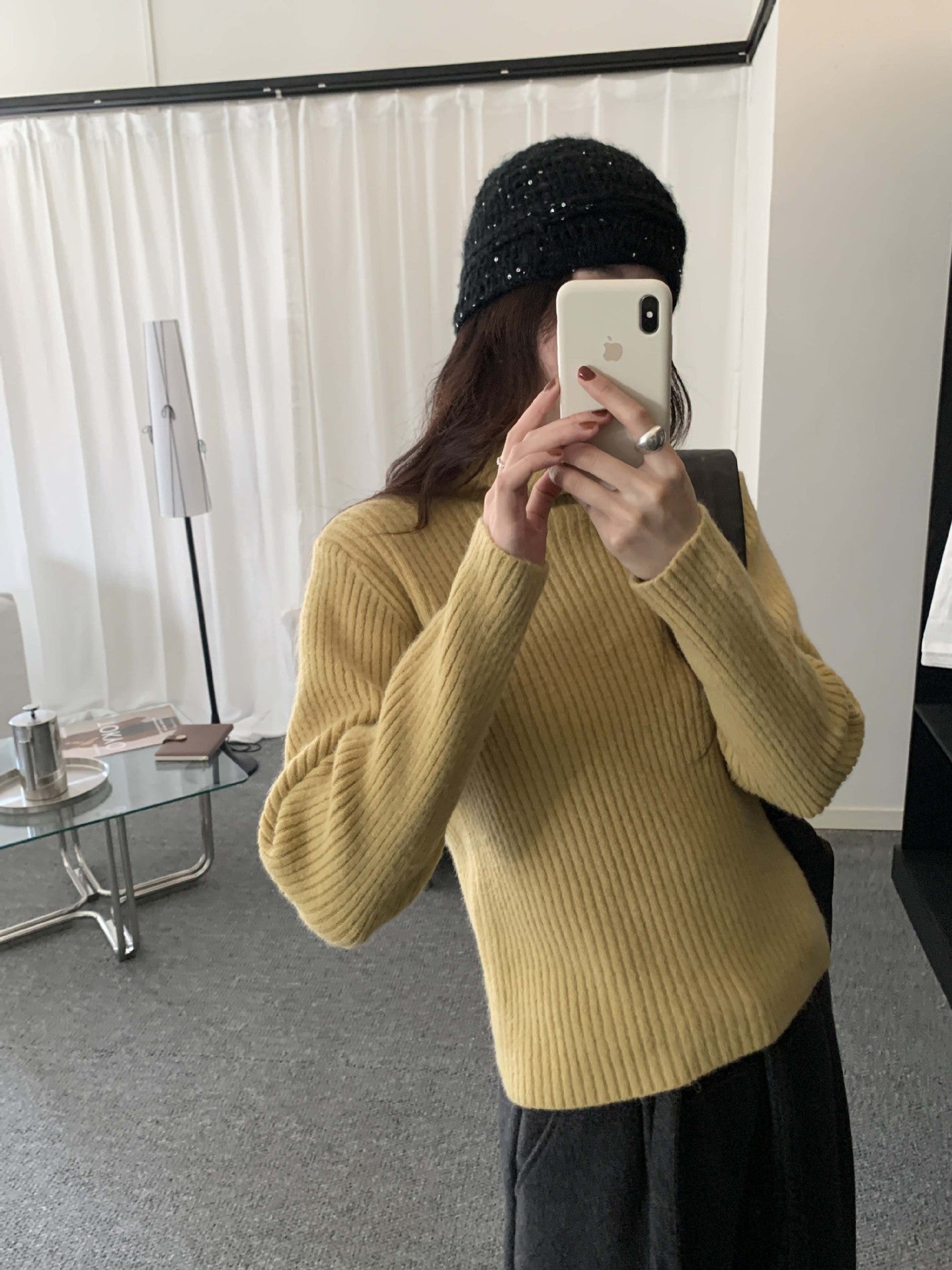 【H5484】實拍秋冬加厚慵懶高領針織毛衣251109