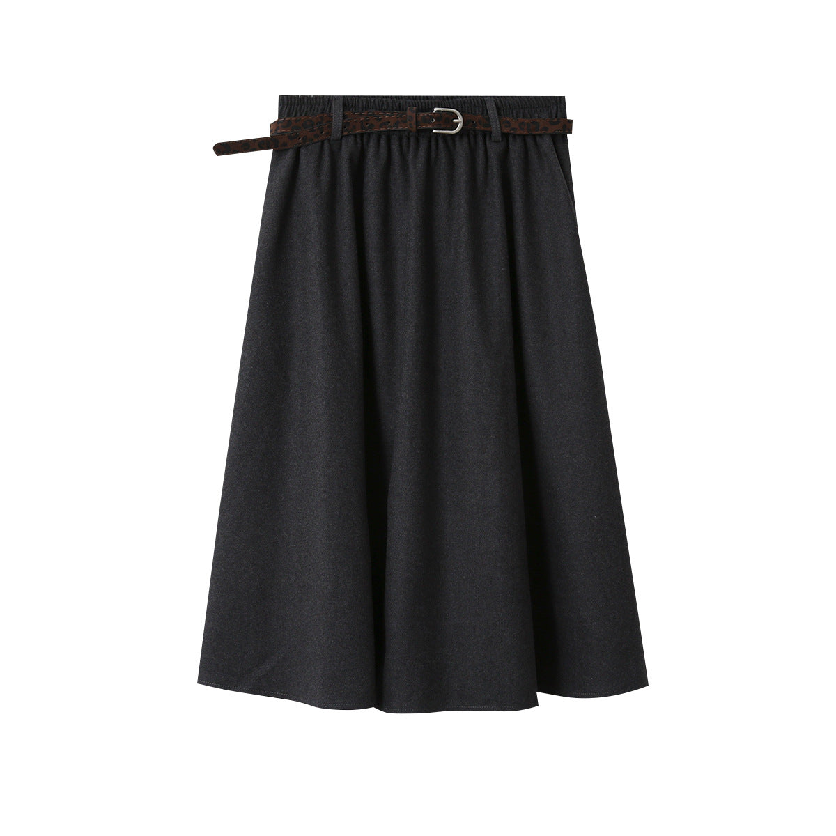 【LD11034】實拍毛呢超顯瘦保暖高腰大裙擺a字裙251124