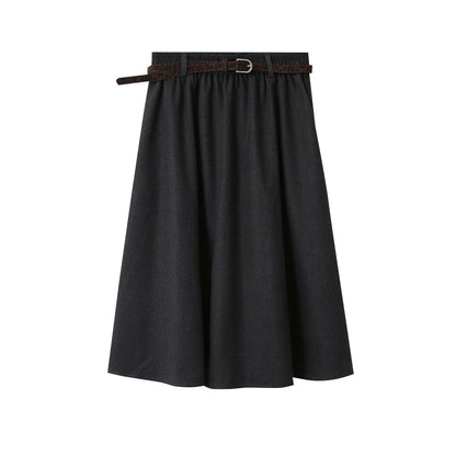 【LD11034】實拍毛呢超顯瘦保暖高腰大裙擺a字裙251124